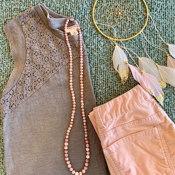 Lace Cap-Sleeve T-Shirt - Picture 7 of 7